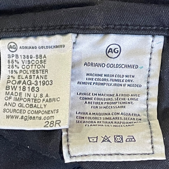 AG Black Skinny Anke Legging Jeans Size 28 - Picture 9 of 13